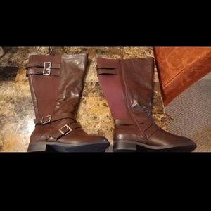 New Brown wide width riding boots